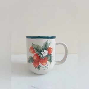 Vintage Strawberry Ceramic Mug